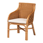 bali & pari Carolyn Bohemian Light Honey Rattan Dining Chair