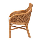 bali & pari Carolyn Bohemian Light Honey Rattan Dining Chair