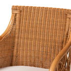 bali & pari Carolyn Bohemian Light Honey Rattan Dining Chair