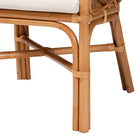 bali & pari Carolyn Bohemian Light Honey Rattan Dining Chair
