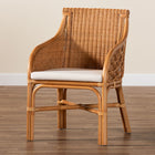bali & pari Carolyn Bohemian Light Honey Rattan Dining Chair