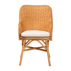 bali & pari Celsie Bohemian Light Honey Rattan Dining Chair