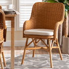 bali & pari Celsie Bohemian Light Honey Rattan Dining Chair