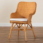 bali & pari Celsie Bohemian Light Honey Rattan Dining Chair