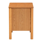Baxton Studio Jenn Golden Brown Wood Japandi 2-Drawer Nightstand with Distressed-Finished Rattan
