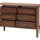 Baxton Studio Alyssa Japandi Walnut Brown Wood 6-Drawer Dresser