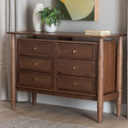 Baxton Studio Alyssa Japandi Walnut Brown Wood 6-Drawer Dresser