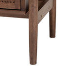 Baxton Studio Alyssa Japandi Walnut Brown Wood Queen Size 4-Piece Bedroom Set