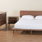 Baxton Studio Alyssa Japandi Walnut Brown Wood King Size 3-Piece Bedroom Set