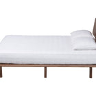 Baxton Studio Alyssa Japandi Walnut Brown Wood Queen Size Platform Bed