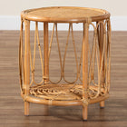 bali & pari Berilo Bohemian Light Honey Rattan End Table