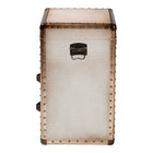 Baxton Studio Agatha Vintage Coffee Canvas 2-Drawer Storage Trunk