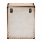 Baxton Studio Agatha Vintage Coffee Canvas 2-Drawer Storage Trunk