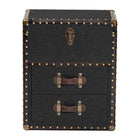 Baxton Studio Agatha Vintage Black Canvas 2-Drawer Storage Trunk