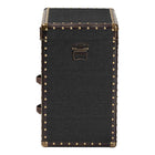 Baxton Studio Agatha Vintage Black Canvas 2-Drawer Storage Trunk