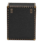 Baxton Studio Agatha Vintage Black Canvas 2-Drawer Storage Trunk