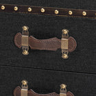 Baxton Studio Agatha Vintage Black Canvas 2-Drawer Storage Trunk