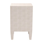 Baxton Studio Leyna Modern Beige Faux Shagreen 3-Drawer End Table