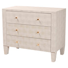Baxton Studio Leyna Modern Beige Faux Shagreen 3-Drawer Storage Cabinet