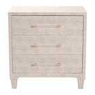 Baxton Studio Nira Modern Beige Faux Shagreen 3-Drawer Storage Cabinet
