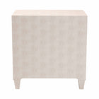 Baxton Studio Nira Modern Beige Faux Shagreen 3-Drawer Storage Cabinet