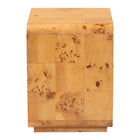bali & pari Netra Modern and Contemporary Natural Real Burl Wood 1-Drawer Nightstand