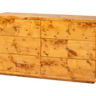 bali & pari Netra Modern and Contemporary Natural Real Burl Wood 6-Drawer Dresser