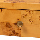 bali & pari Netra Modern and Contemporary Natural Real Burl Wood Console Table