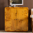 bali & pari Netra Modern and Contemporary Natural Real Burl Wood Storage Cabinet