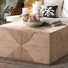 bali & pari Nakita Japandi Natural Jute Coffee Table