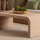 bali & pari Eviana Japandi Natural Jute Waterfall Coffee Table