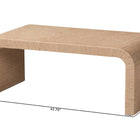 bali & pari Eviana Japandi Natural Jute Waterfall Coffee Table