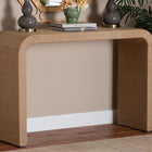 bali & pari Eviana Japandi Natural Jute Waterfall Console Table