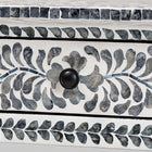 bali & pari Diata Coastal Black and White Mother of Pearl Capiz Shell 2-Drawer Console Table