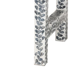 bali & pari Diata Coastal Black and White Mother of Pearl Capiz Shell 2-Drawer Console Table