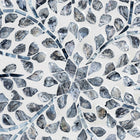 bali & pari Marilla Coastal Black and White Mother of Pearl Capiz Shell Ottoman Footstool