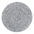 bali & pari Idra Coastal Black and White Mother of Pearl Capiz Shell Coffee Table