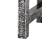 bali & pari Elara Coastal Black and White Mother of Pearl Capiz Shell 3-Drawer Console Table