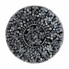 bali & pari Elara Coastal Black and White Mother of Pearl Capiz Shell End Table
