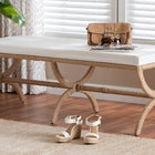 bali & pari Maliyah Japandi Natural Jute Accent Bench
