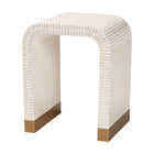 bali & pari Carlyn Coastal Beige and White Mother of Pearl Capiz Shell 3-Piece Accent Table Set