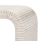 bali & pari Carlyn Coastal Beige and White Mother of Pearl Capiz Shell 3-Piece Accent Table Set