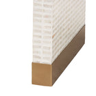 bali & pari Carlyn Coastal Beige and White Mother of Pearl Capiz Shell 3-Piece Accent Table Set