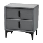 Baxton Studio Etienne Modern Slate Grey Velvet Queen 4-Piece Bedroom Set