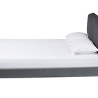 Baxton Studio Etienne Modern Slate Grey Velvet Queen Platform Bed