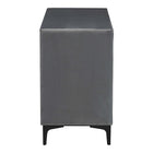 Baxton Studio Etienne Modern Slate Grey Velvet 6-Drawer Dresser