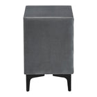 Baxton Studio Etienne Modern Slate Grey Velvet 2-Drawer Nightstand