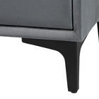 Baxton Studio Etienne Modern Slate Grey Velvet 2-Drawer Nightstand