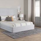 Baxton Studio Cadmus Modern Light Grey Channel-Tufted Fabric Queen 4-Piece Bedroom Set