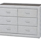 Baxton Studio Cadmus Modern Light Grey Channel-Tufted Fabric Queen 4-Piece Bedroom Set